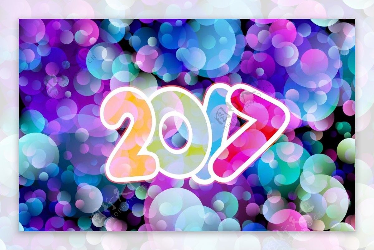 2017气泡字体