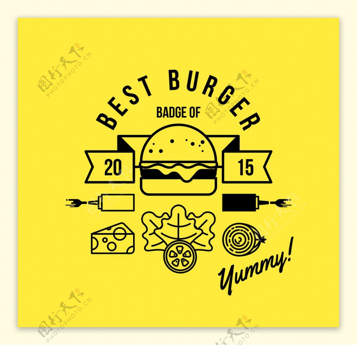 最好的汉堡徽章