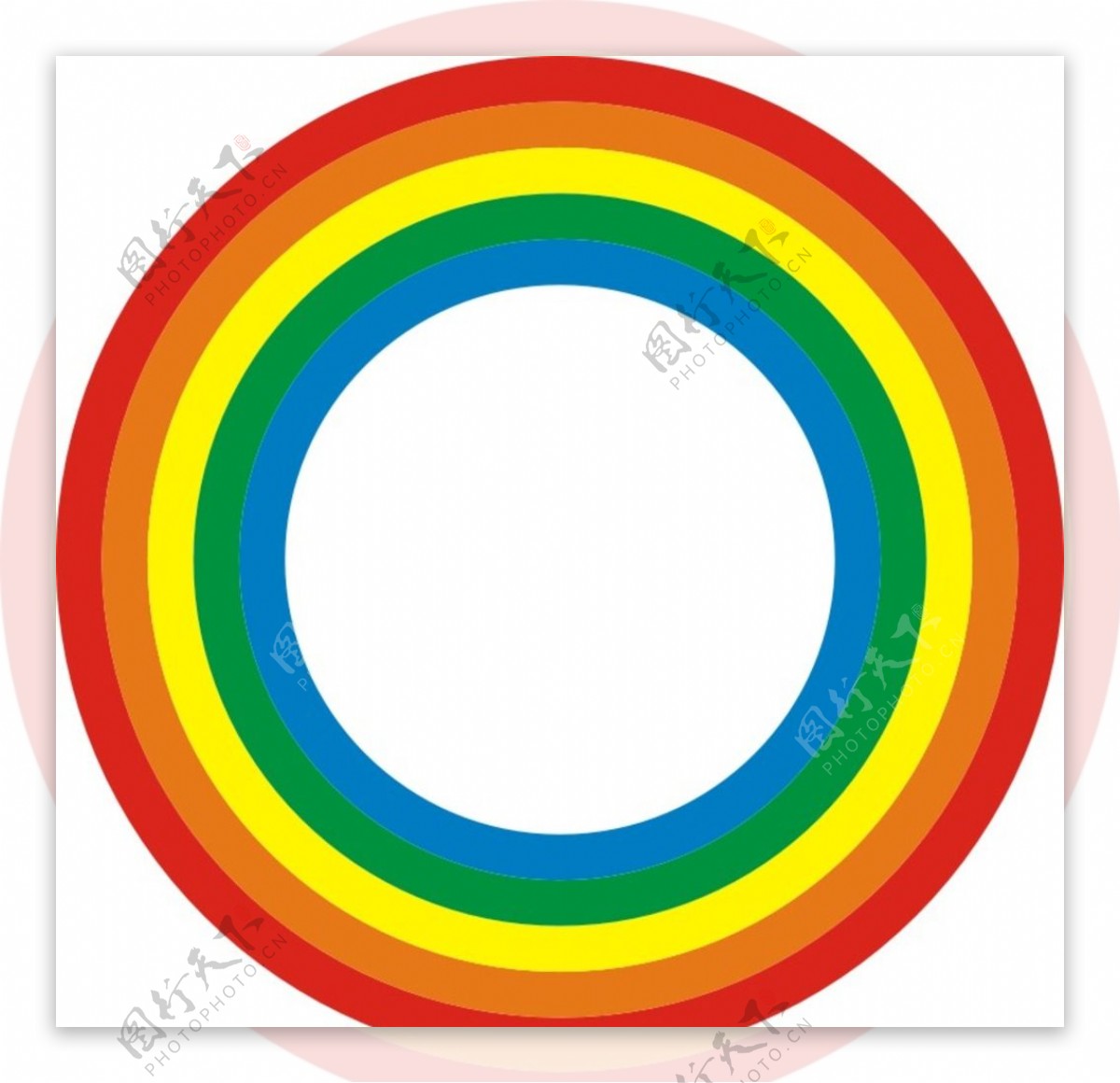 圆形五环彩虹颜色球