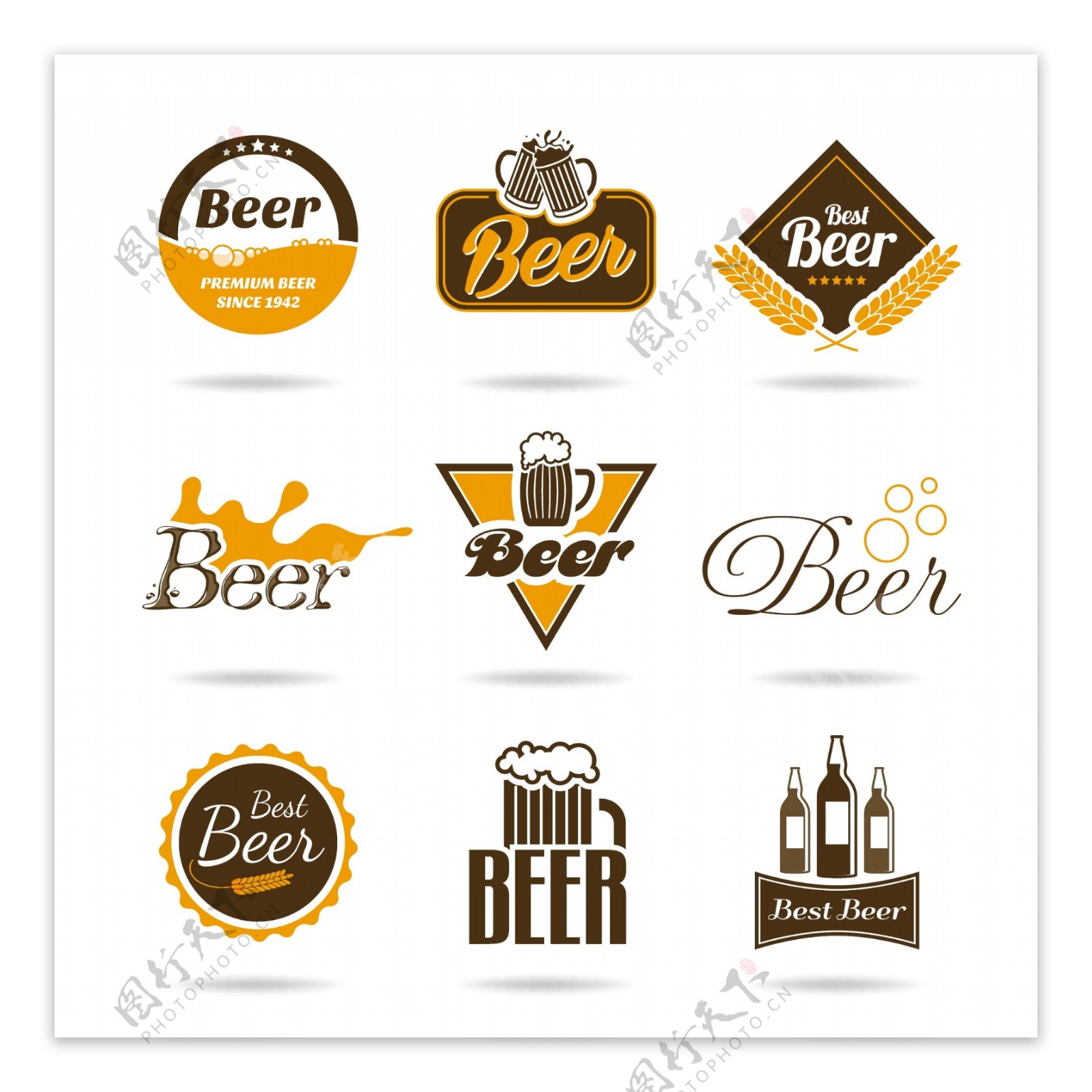 酒庄啤酒标签