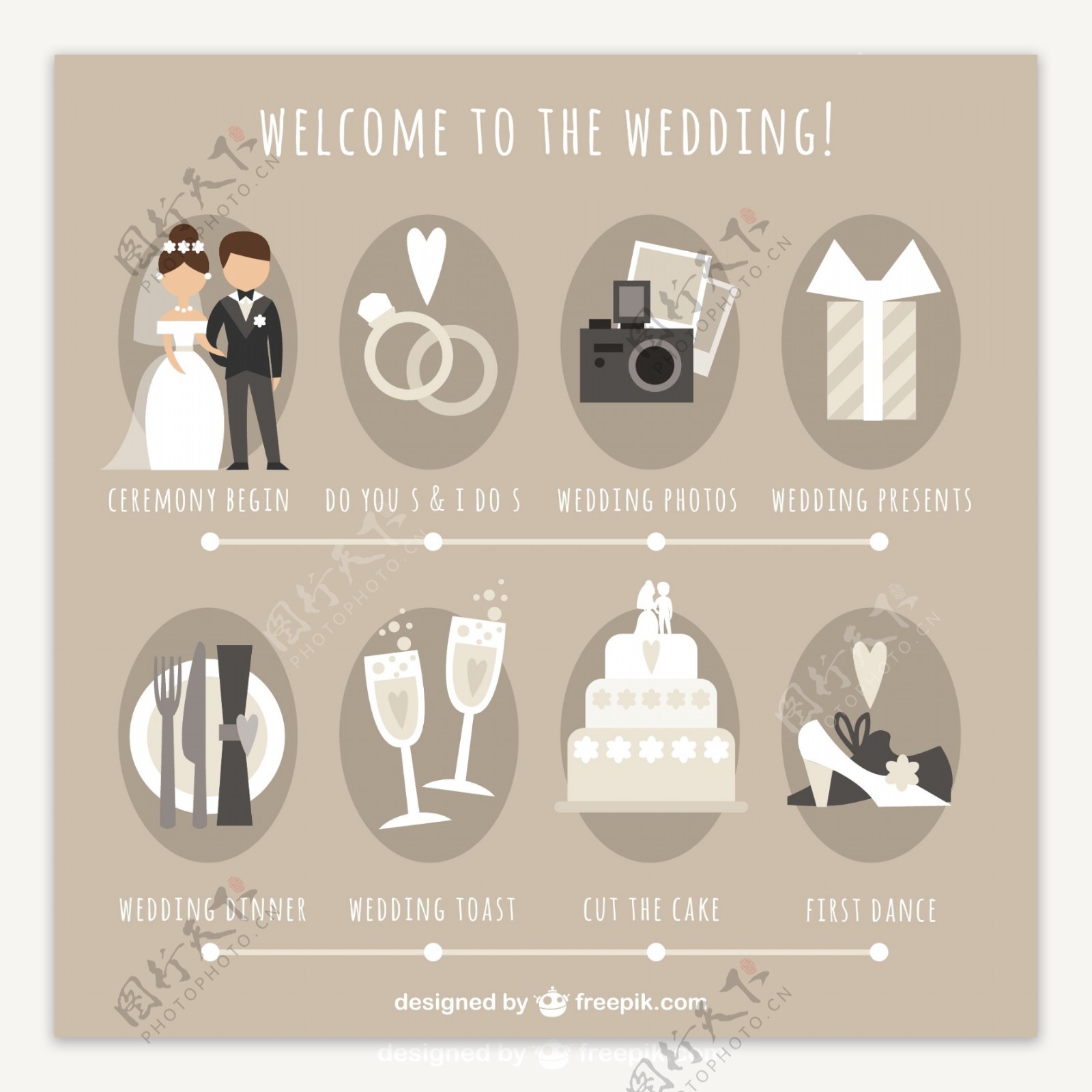 婚礼图标素材