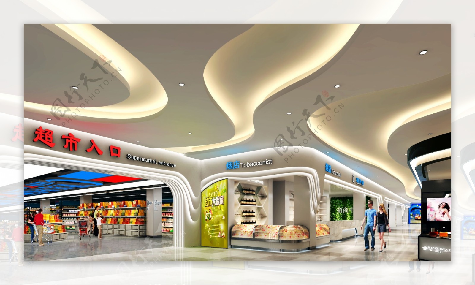 创意购物中心设计效果图入口设计