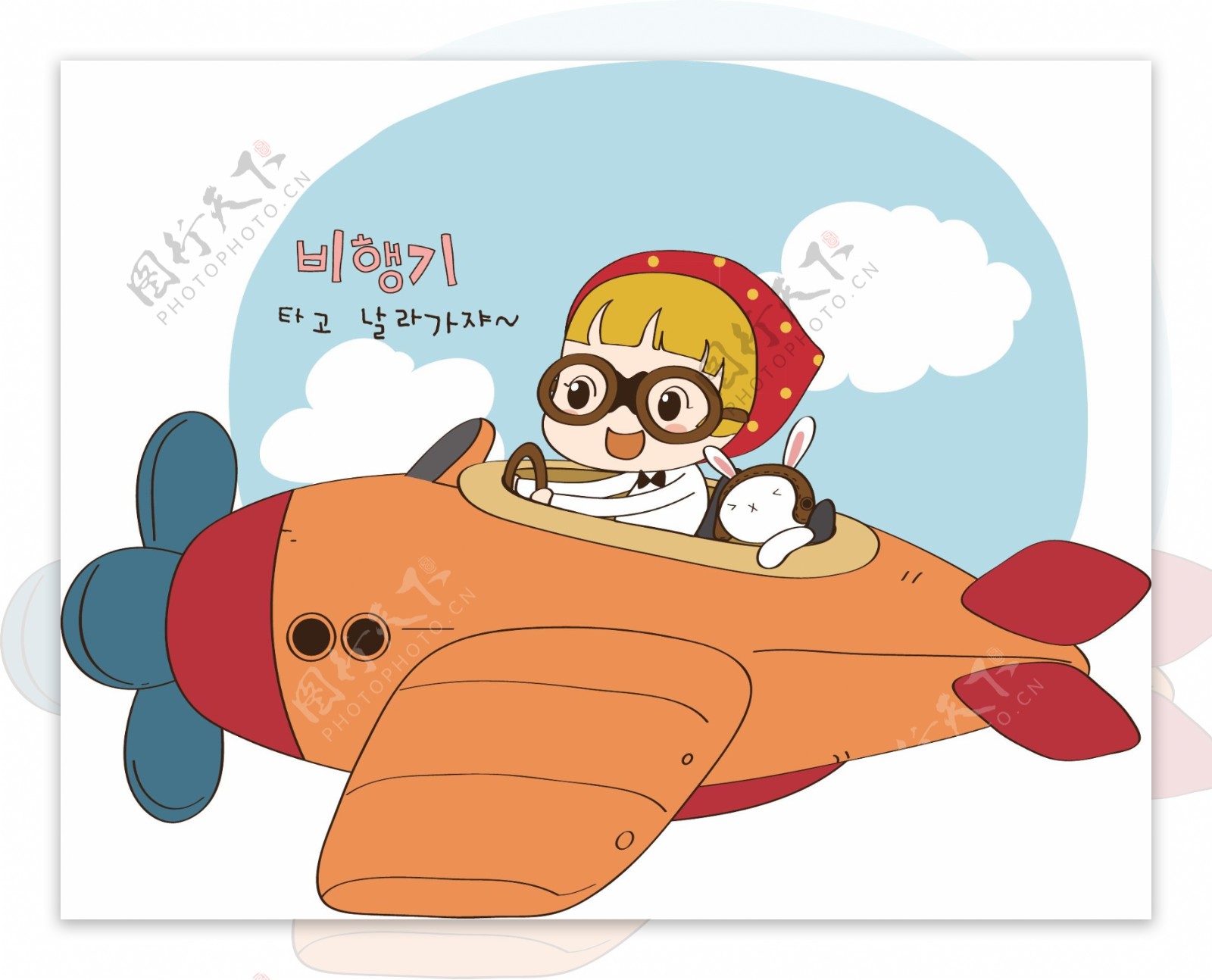 卡通飞行员人物图片素材-编号22693600-图行天下