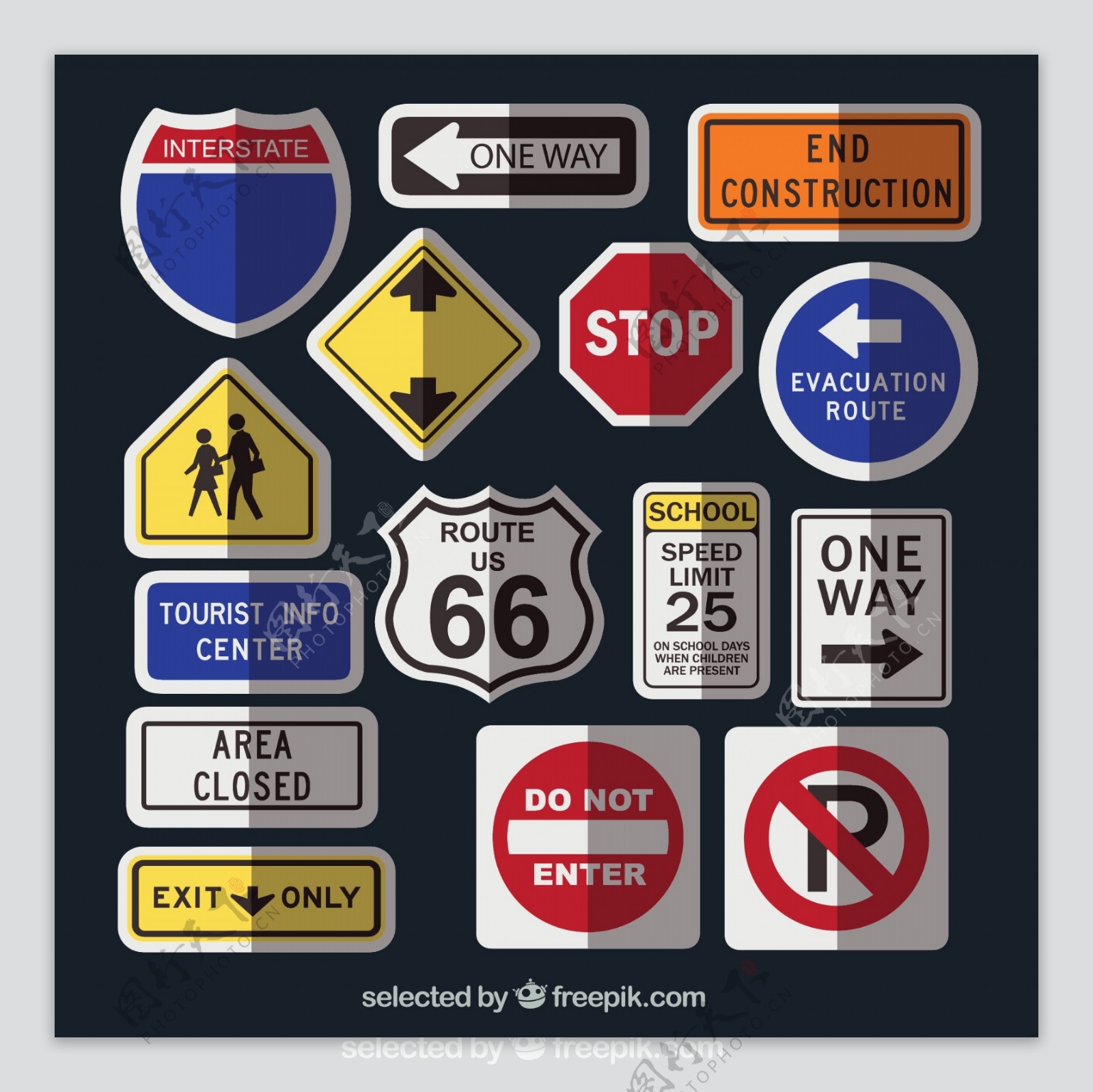 美国道路交通标志