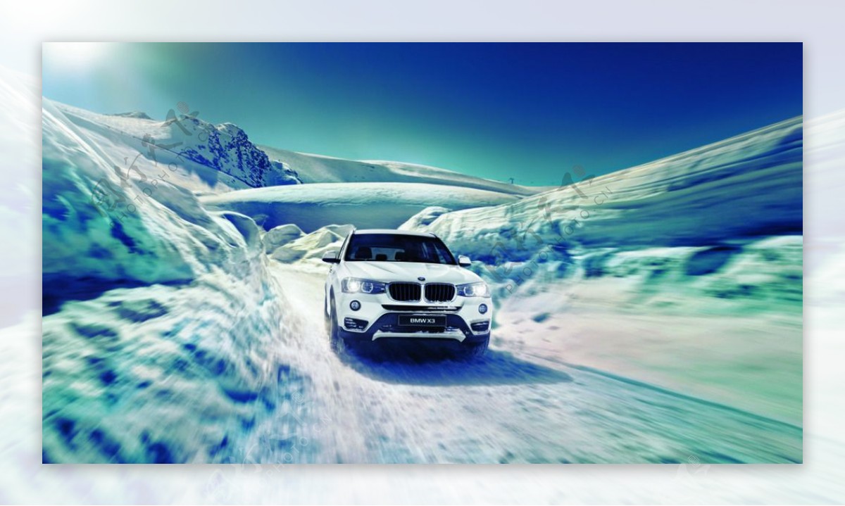 BMWX3雪景