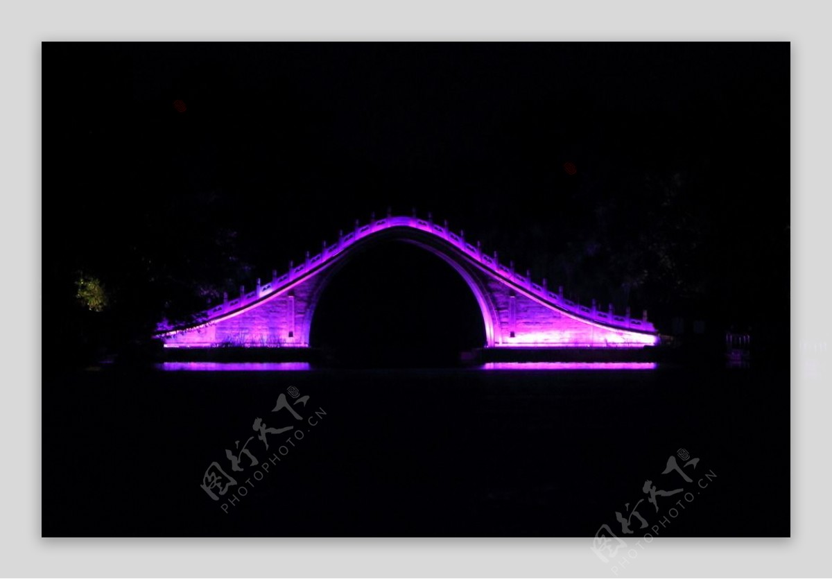 颐和园拱桥夜景