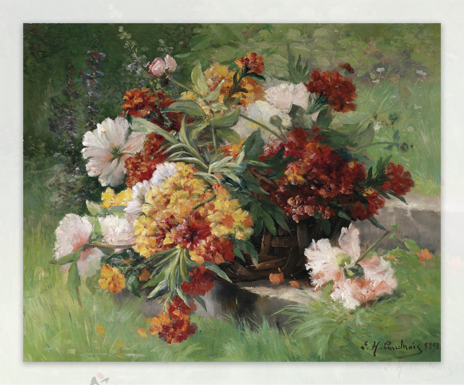 欧洲植物花卉油画