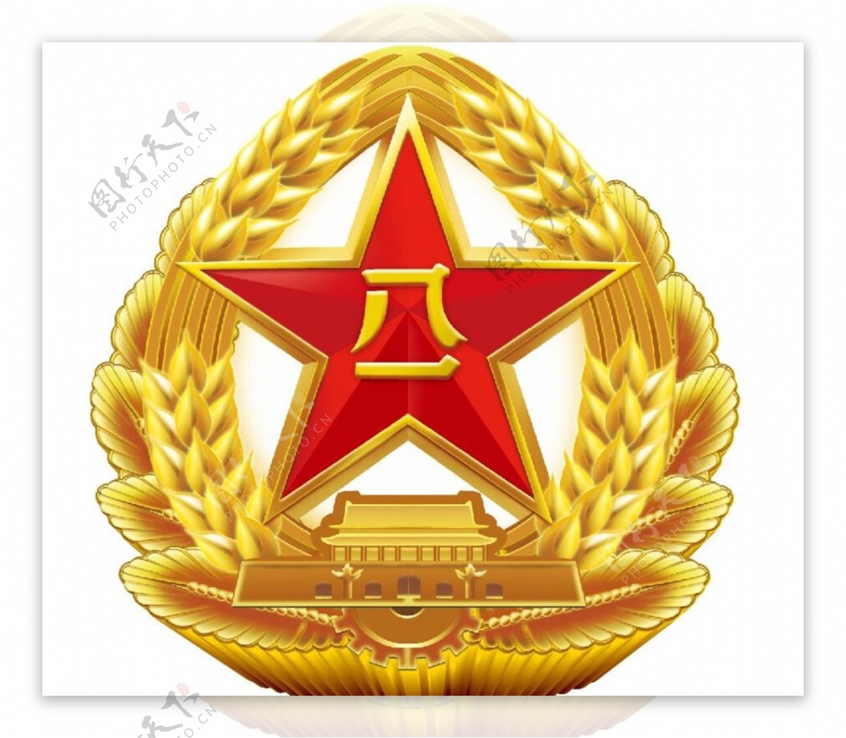 中国人民解放军帽徽图片图片-图行天下素材网