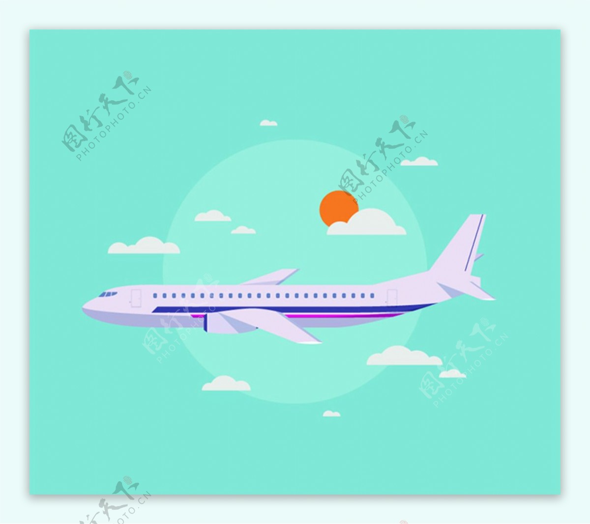 飞机旅游图标图片素材