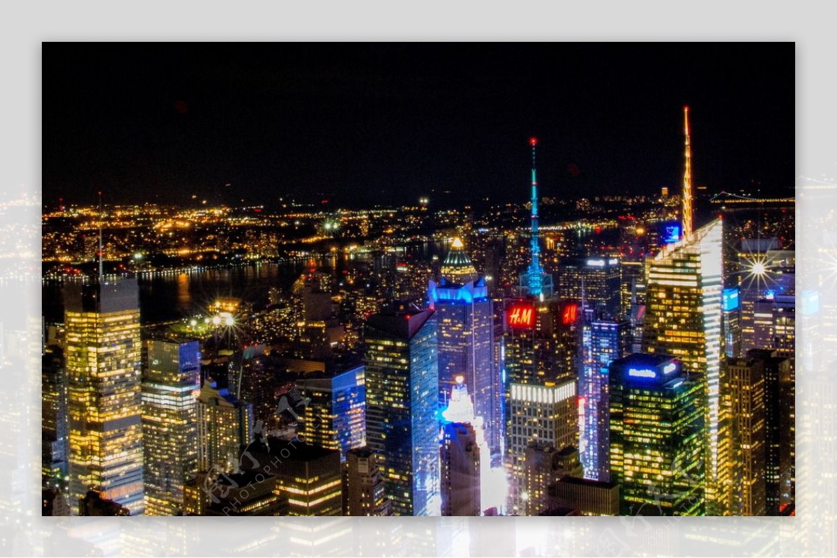 纽约曼哈顿帝国大厦夜景