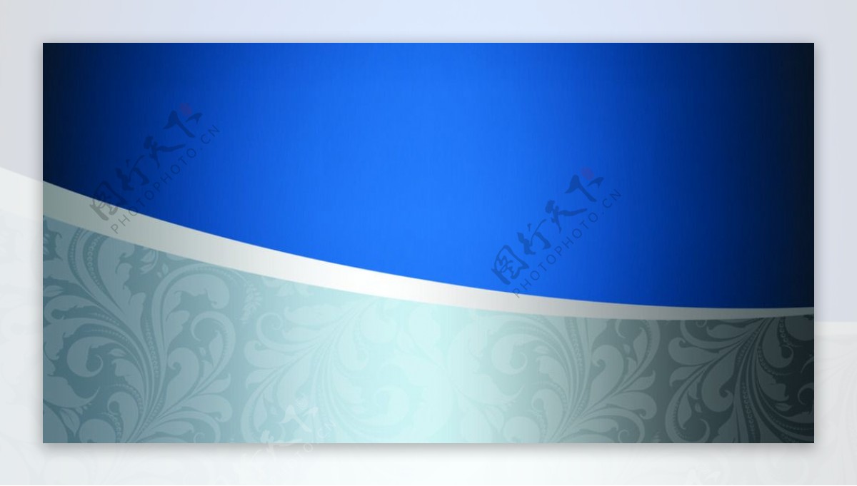 蓝色高档花纹名片PSD模板