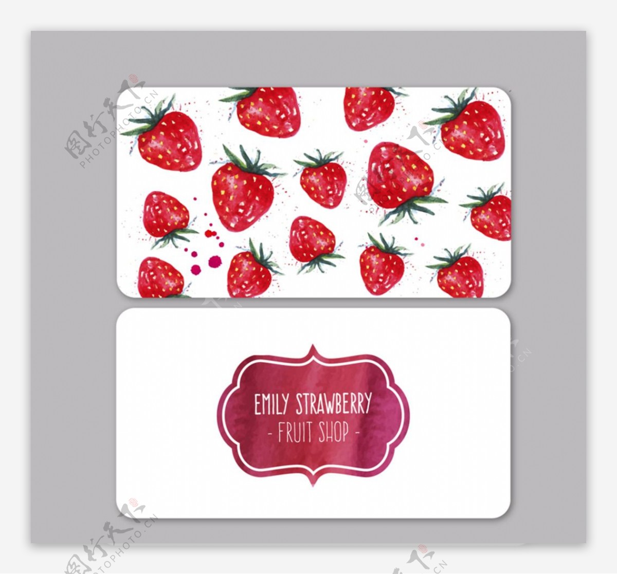 草莓果农名片