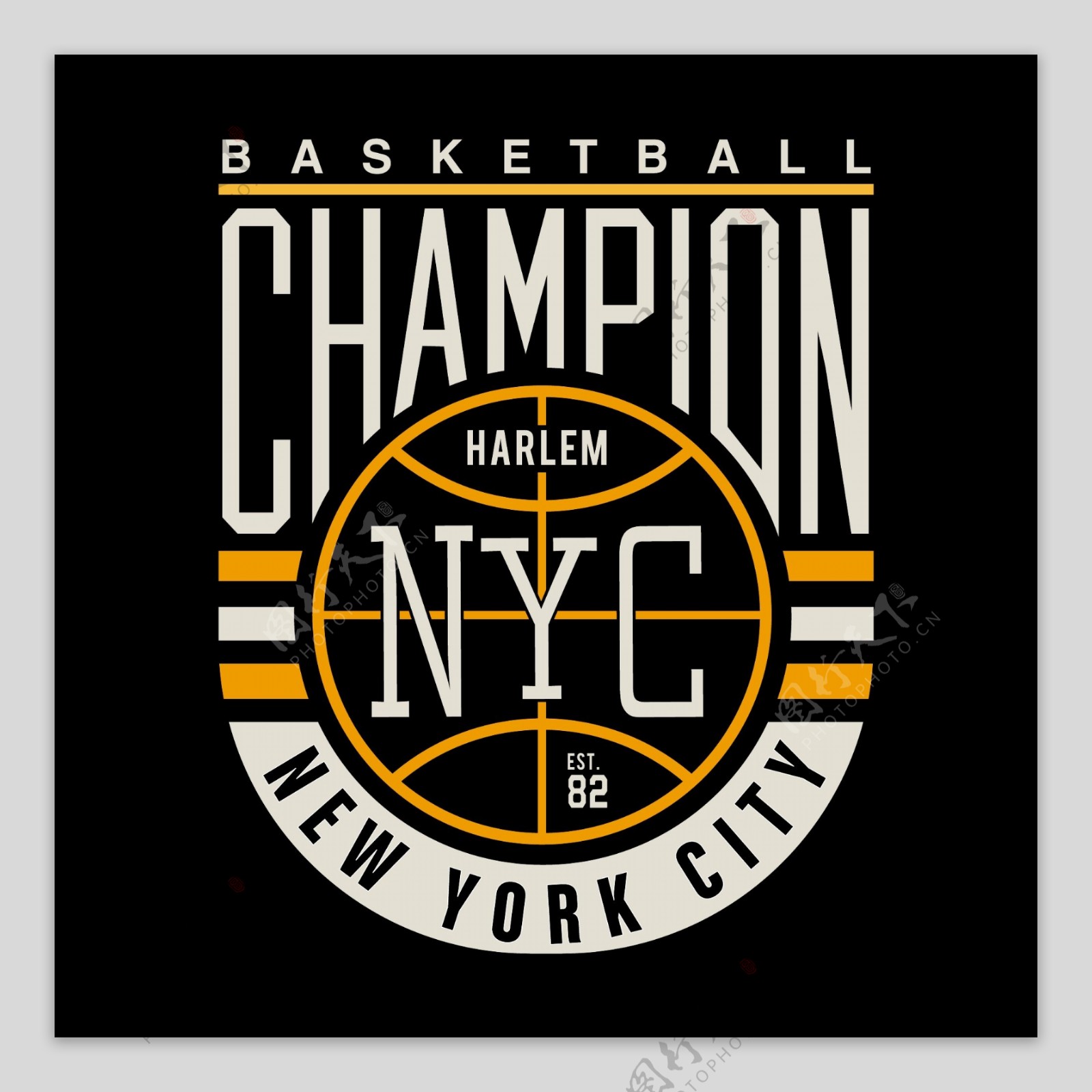 纽约篮球俱乐部标识矢量图