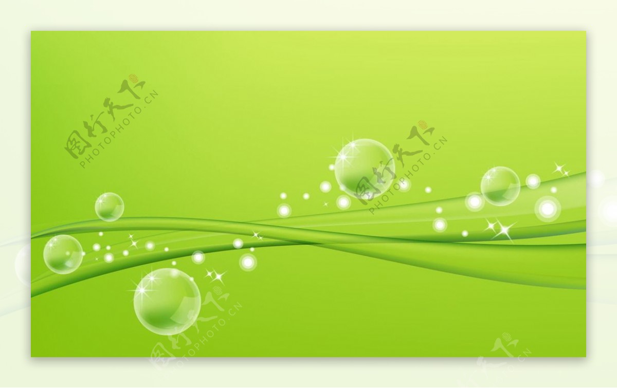 绿色水珠背景图