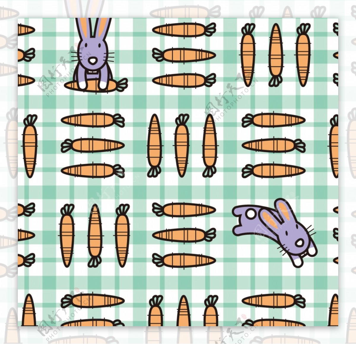卡通兔子底纹