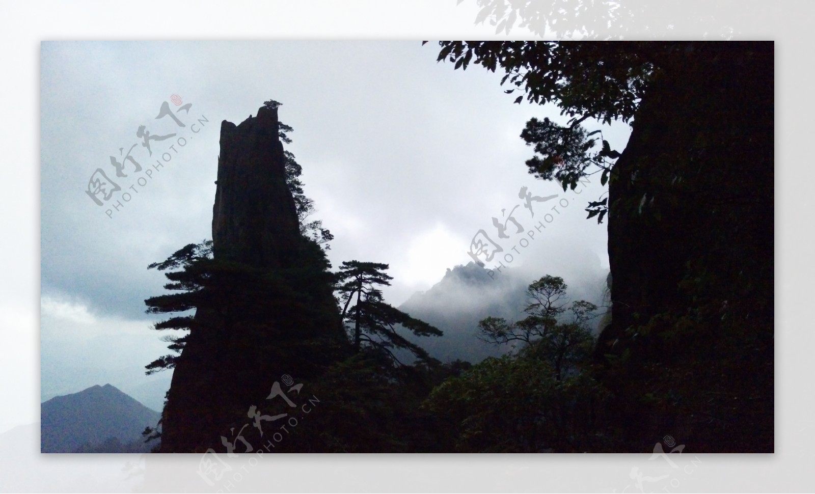 三清山云海端迎客松风景