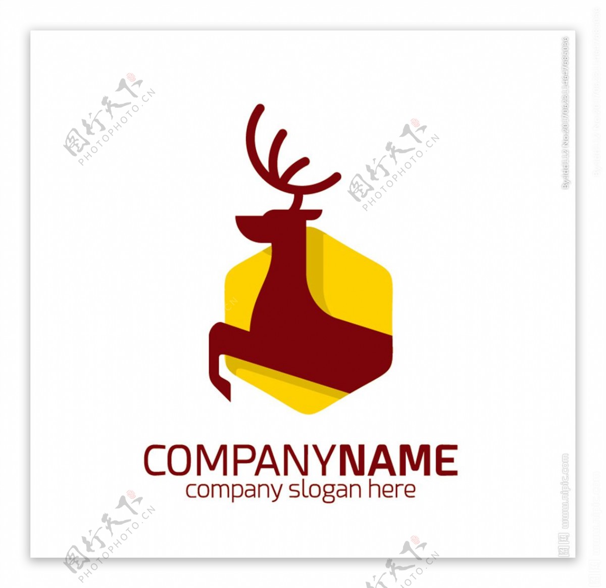 创意麋鹿logo矢量素材