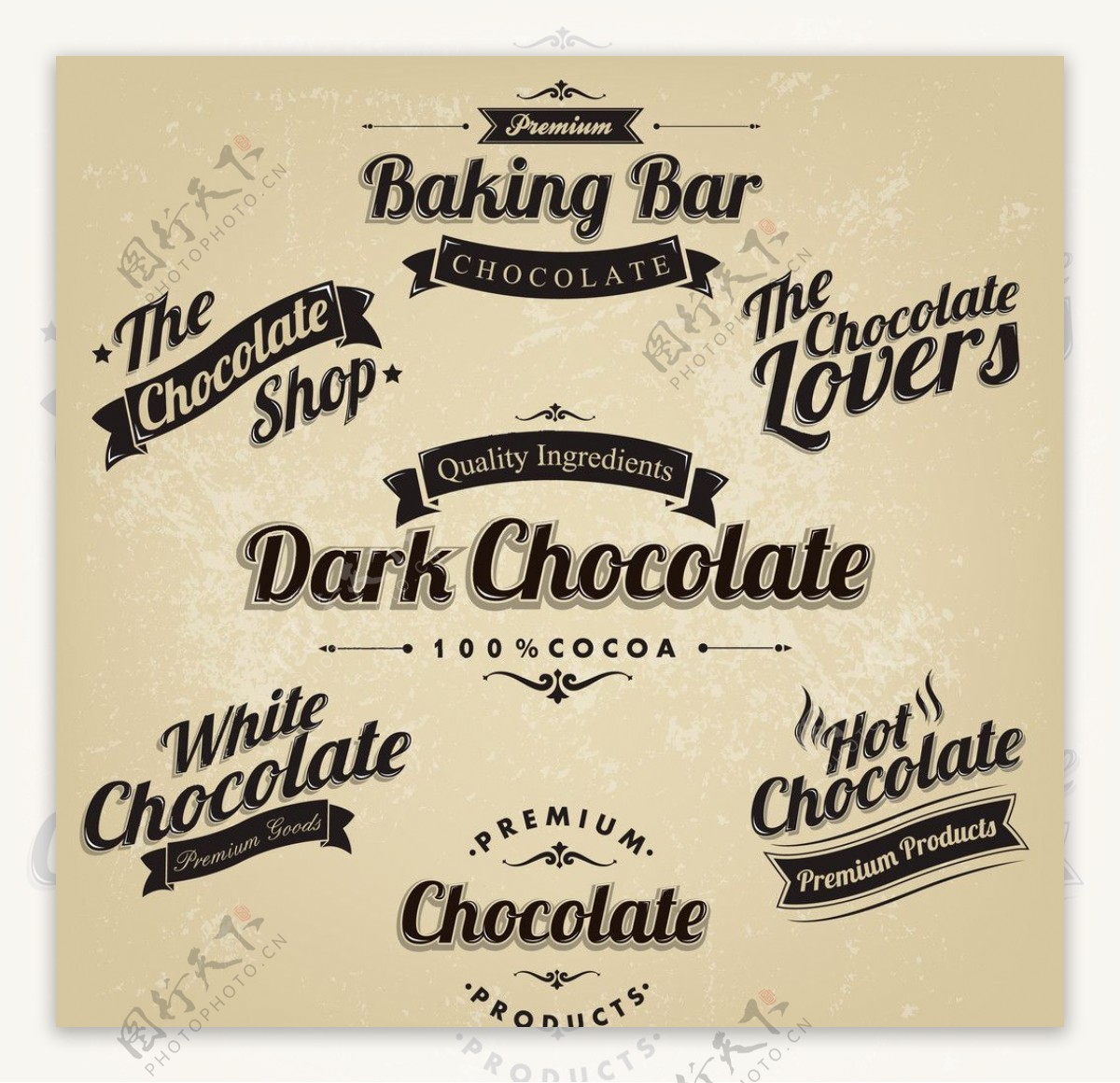 巧克力标签贴纸