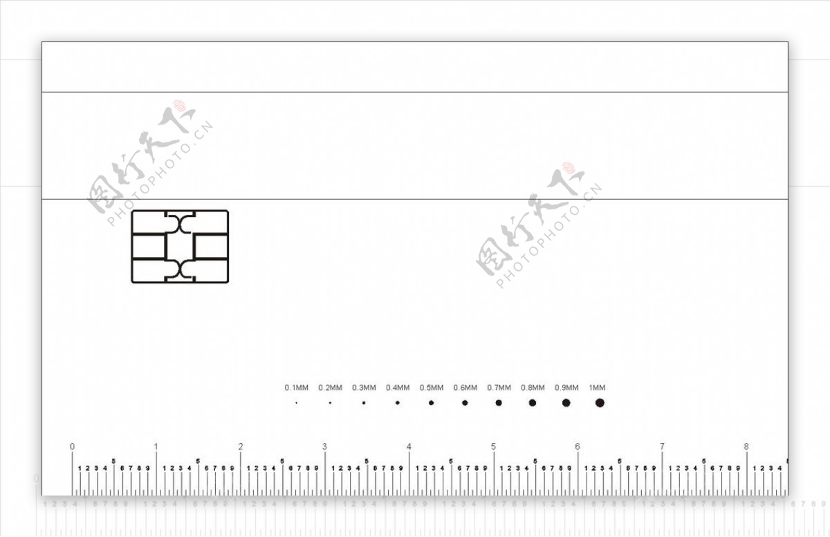 标准卡片刻度尺