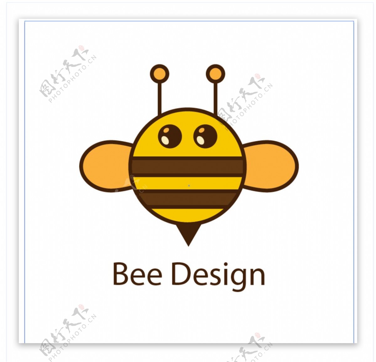 蜜蜂矢量设计标志