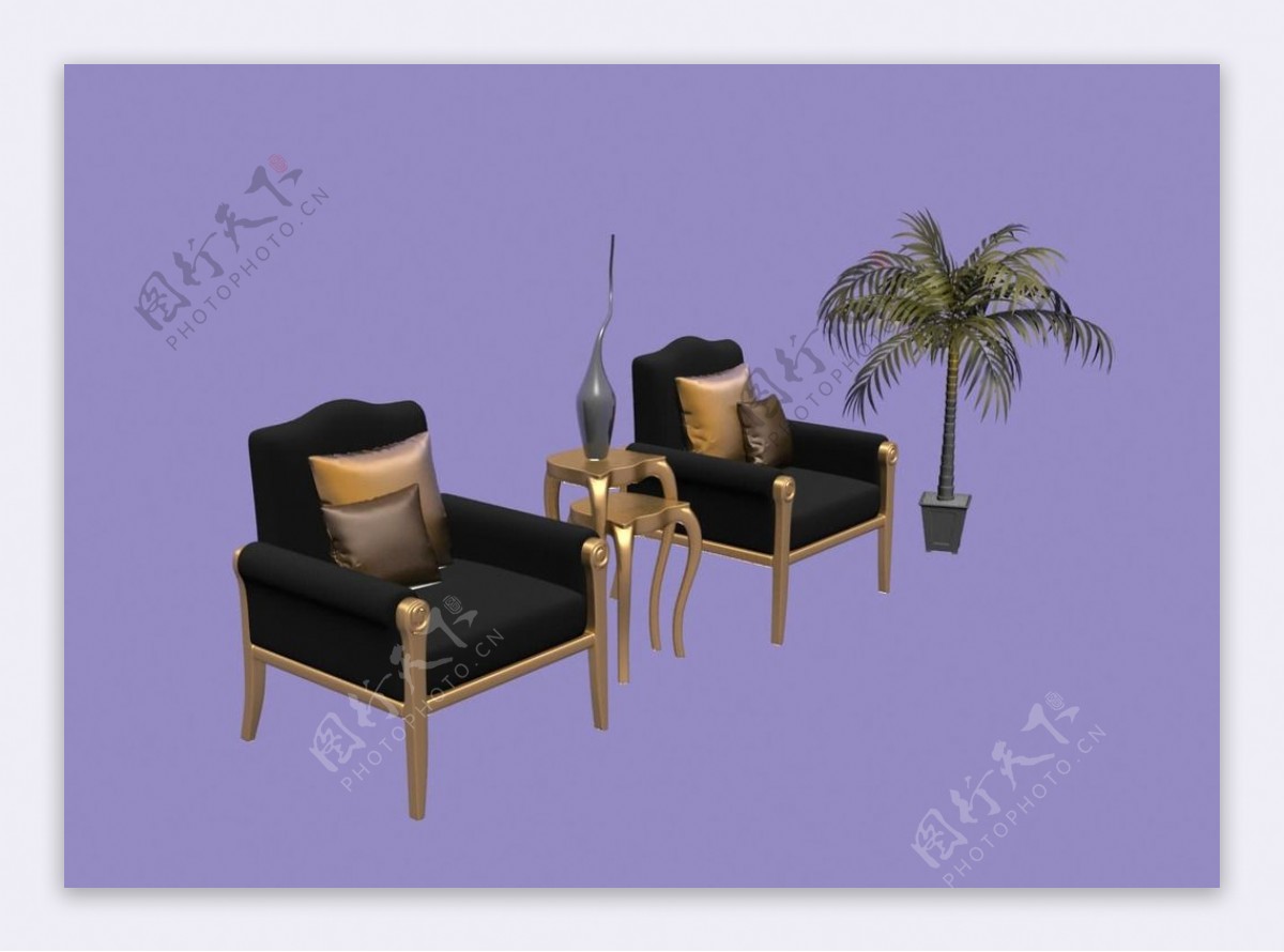 休闲沙发模型3D沙发模型