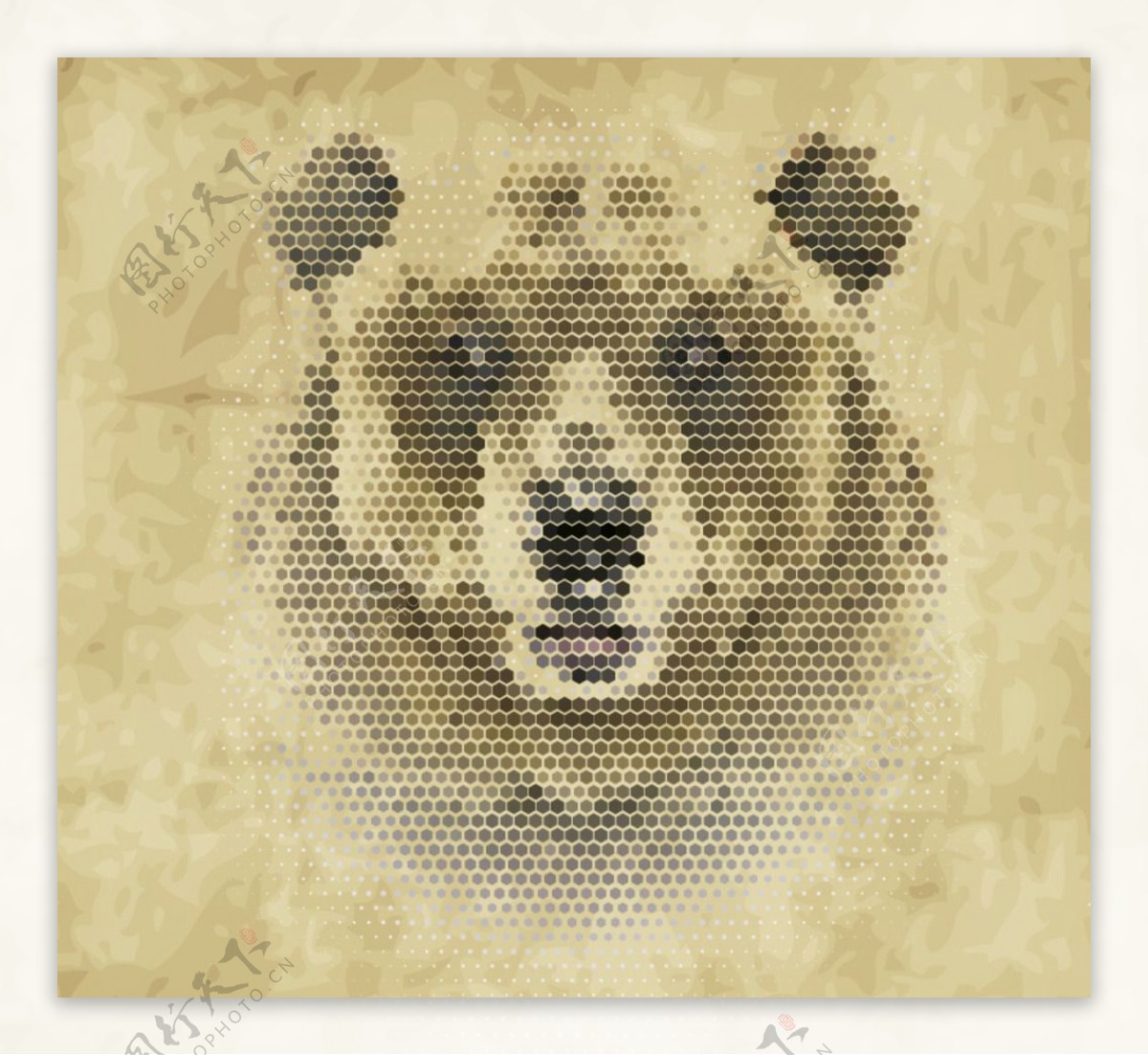 创意棕熊头像矢量素材