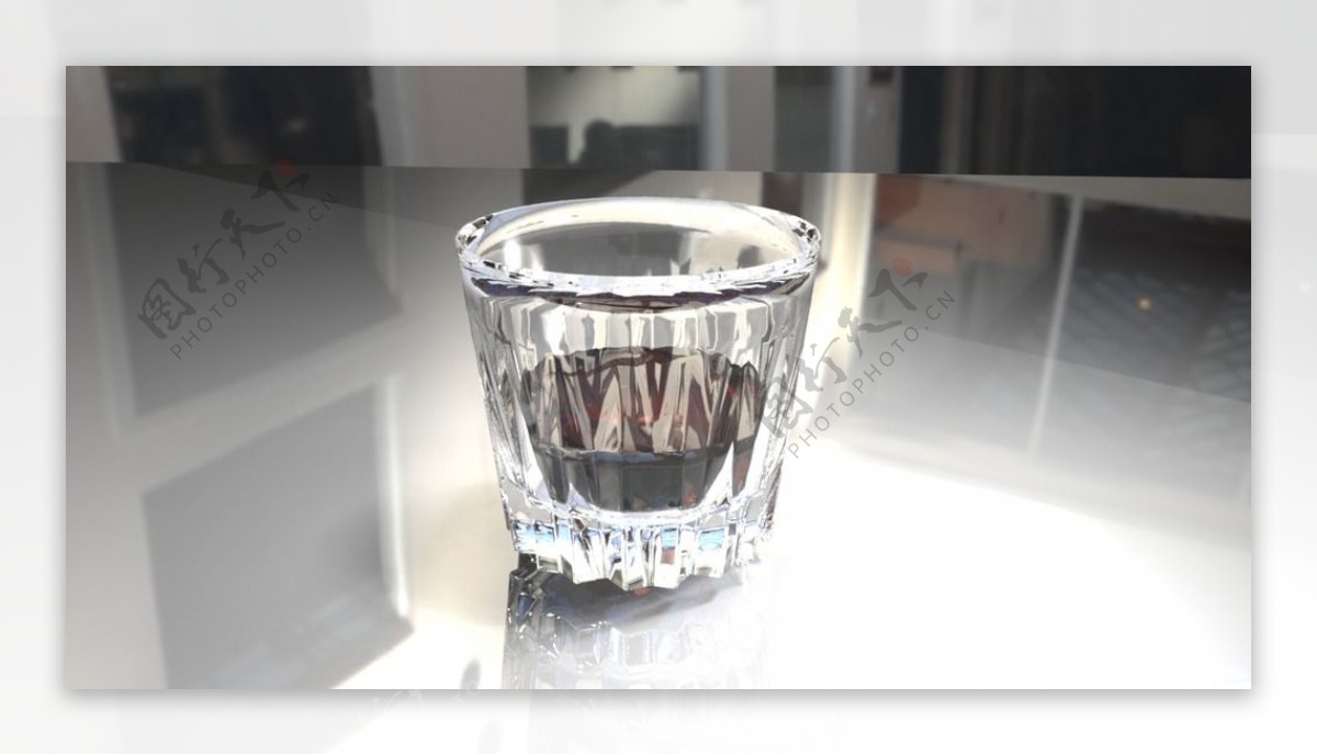 玻璃酒杯maya3d模型渲染