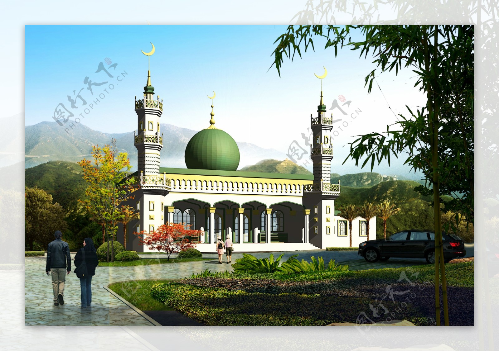 清真寺透视效果图