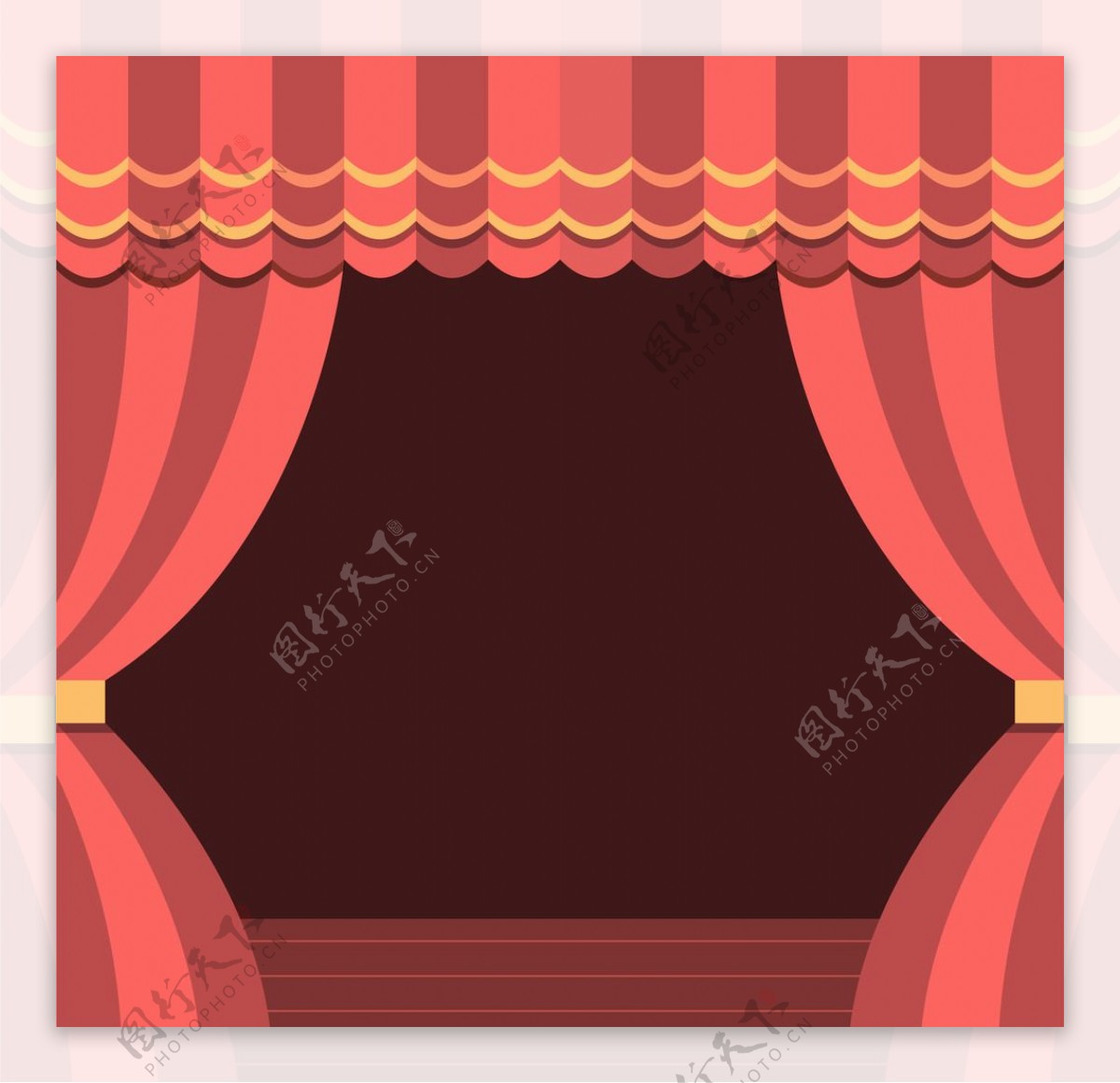 剧院舞台帘幕窗帘设计