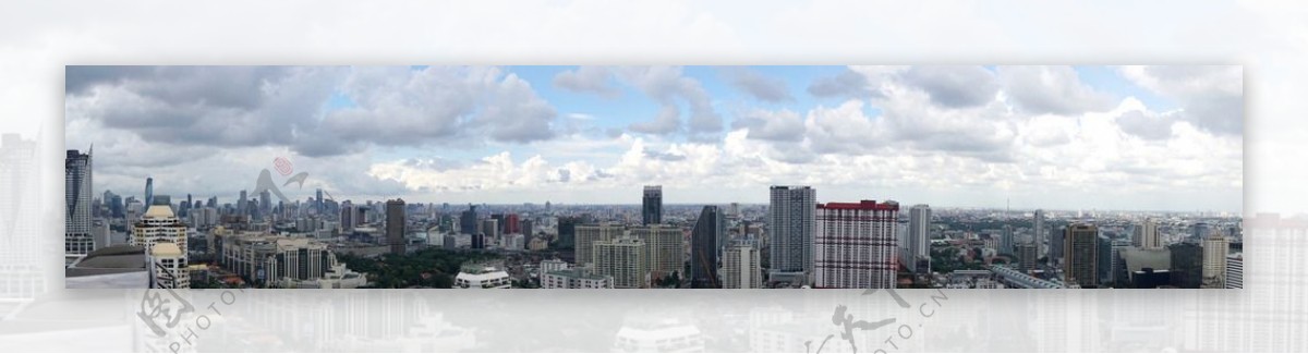 曼谷城市远眺全景