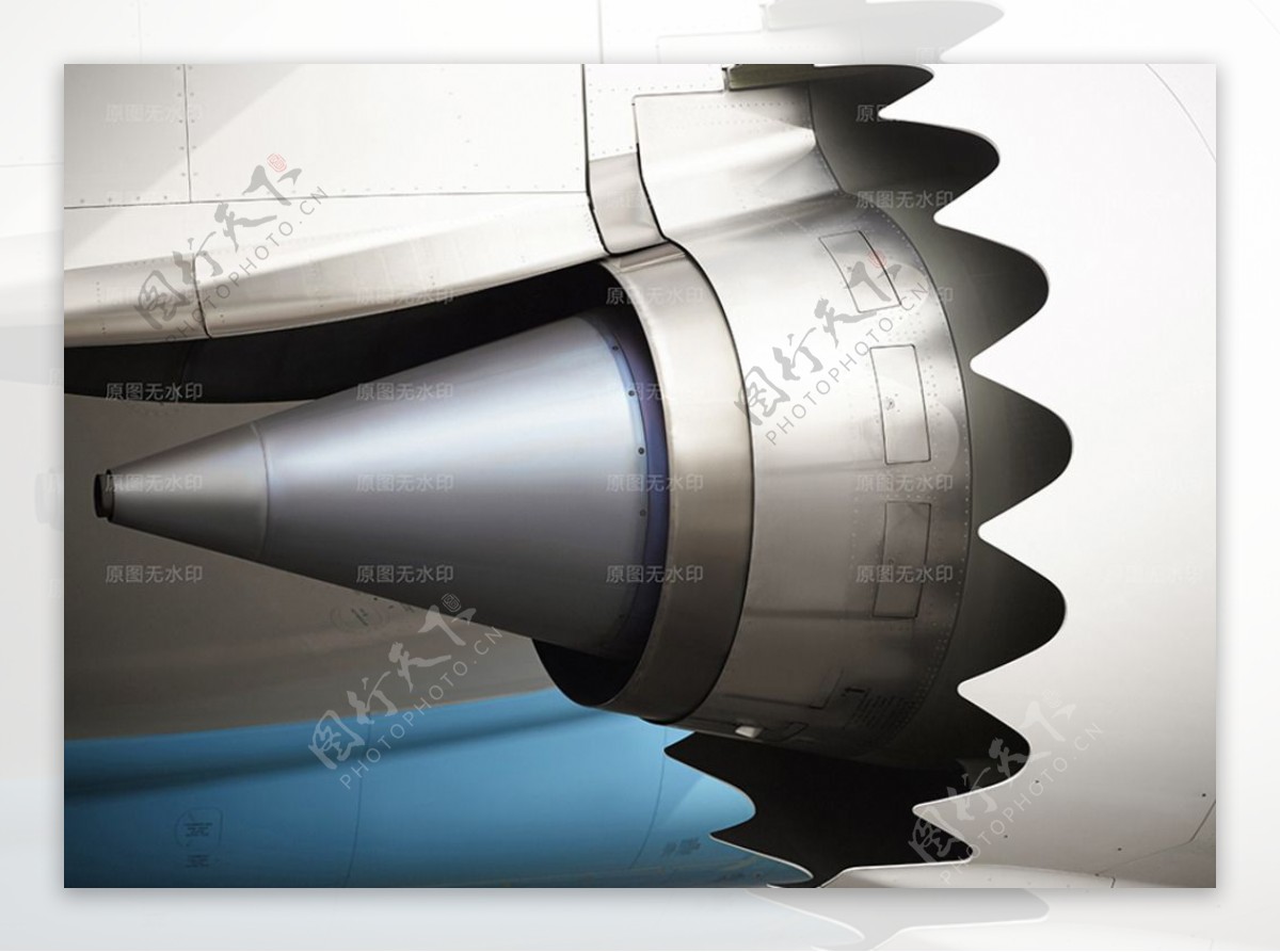 787飞机引擎发动机特写