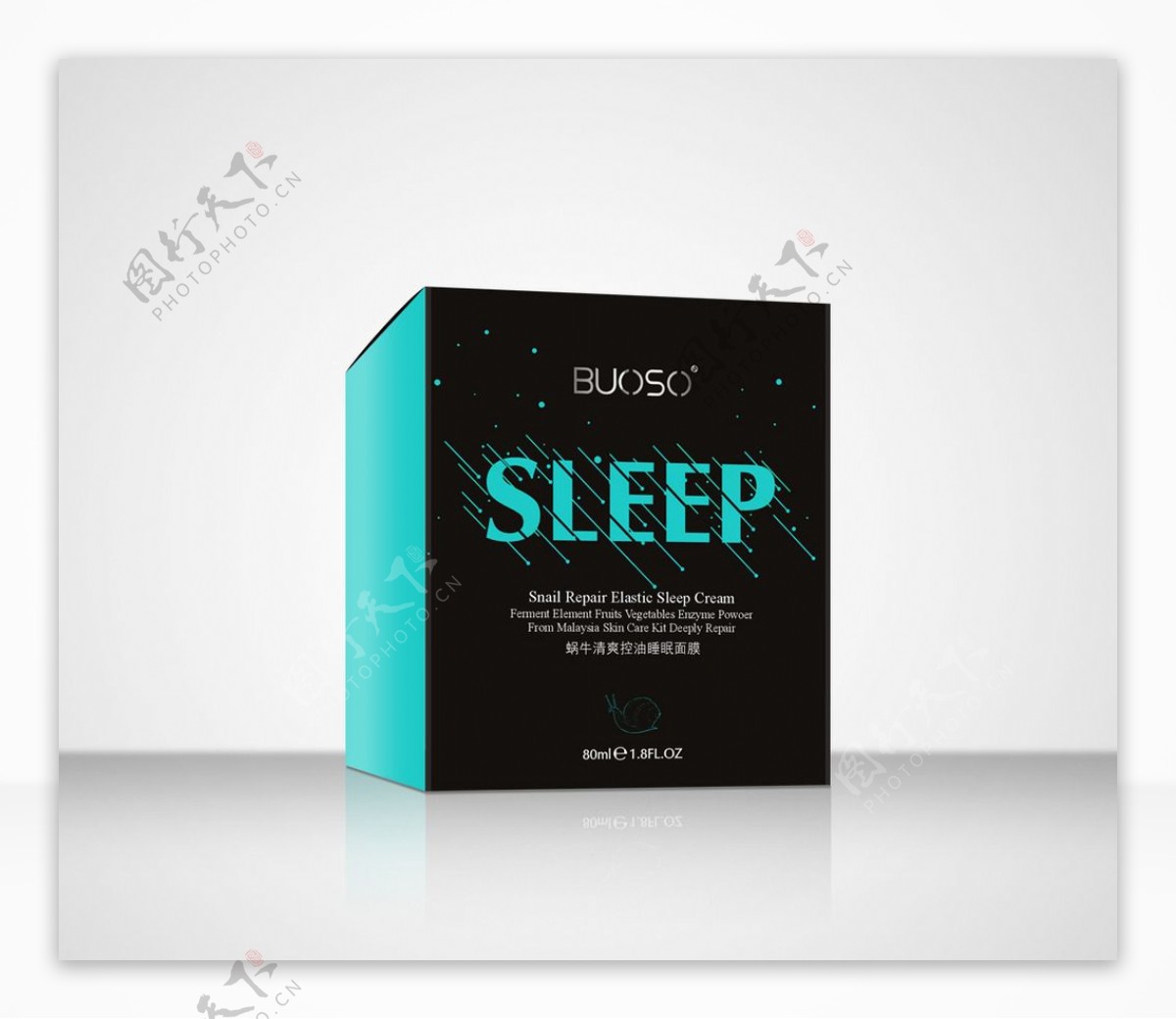 睡眠面膜包装设计平面图