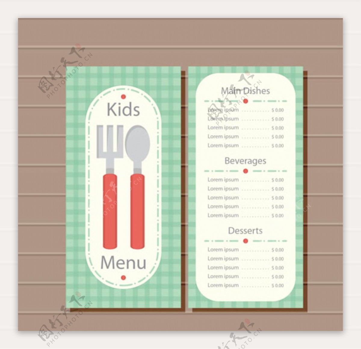 格子儿童节快乐餐厅菜单
