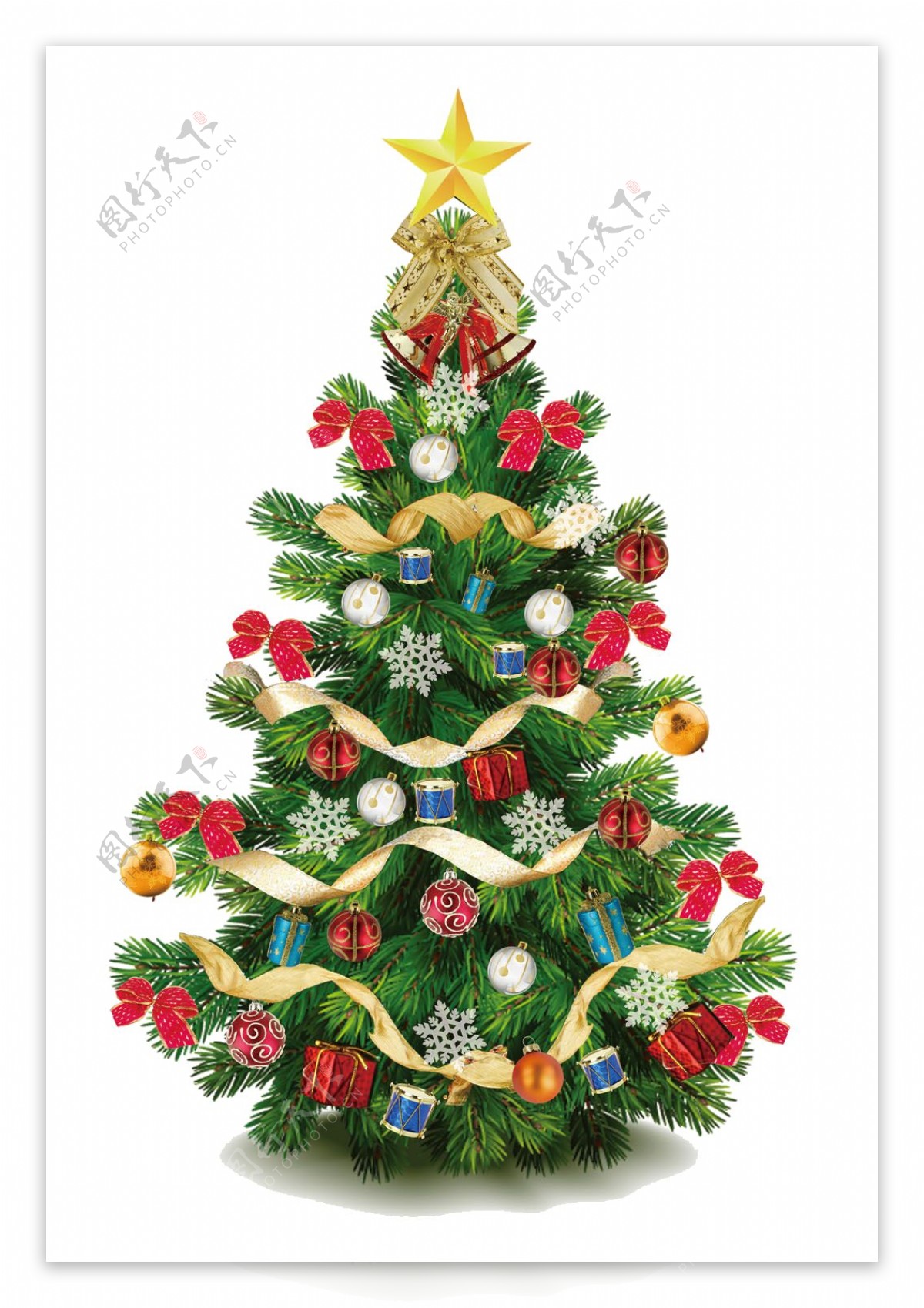 手绘圣诞树装饰元素