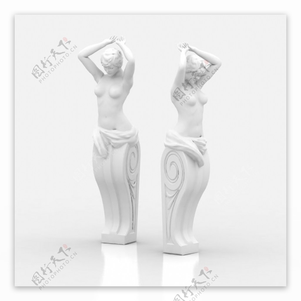 欧式双女雕塑