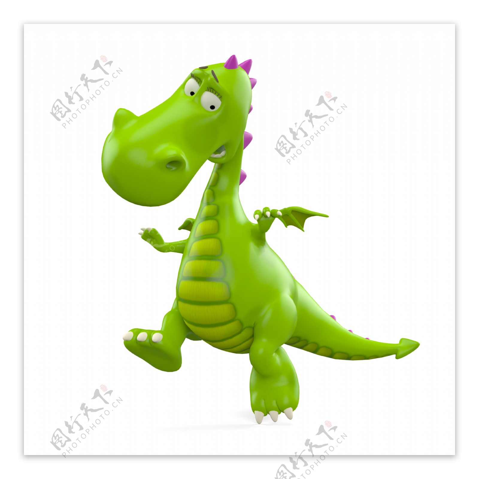 可爱的绿色恐龙图片