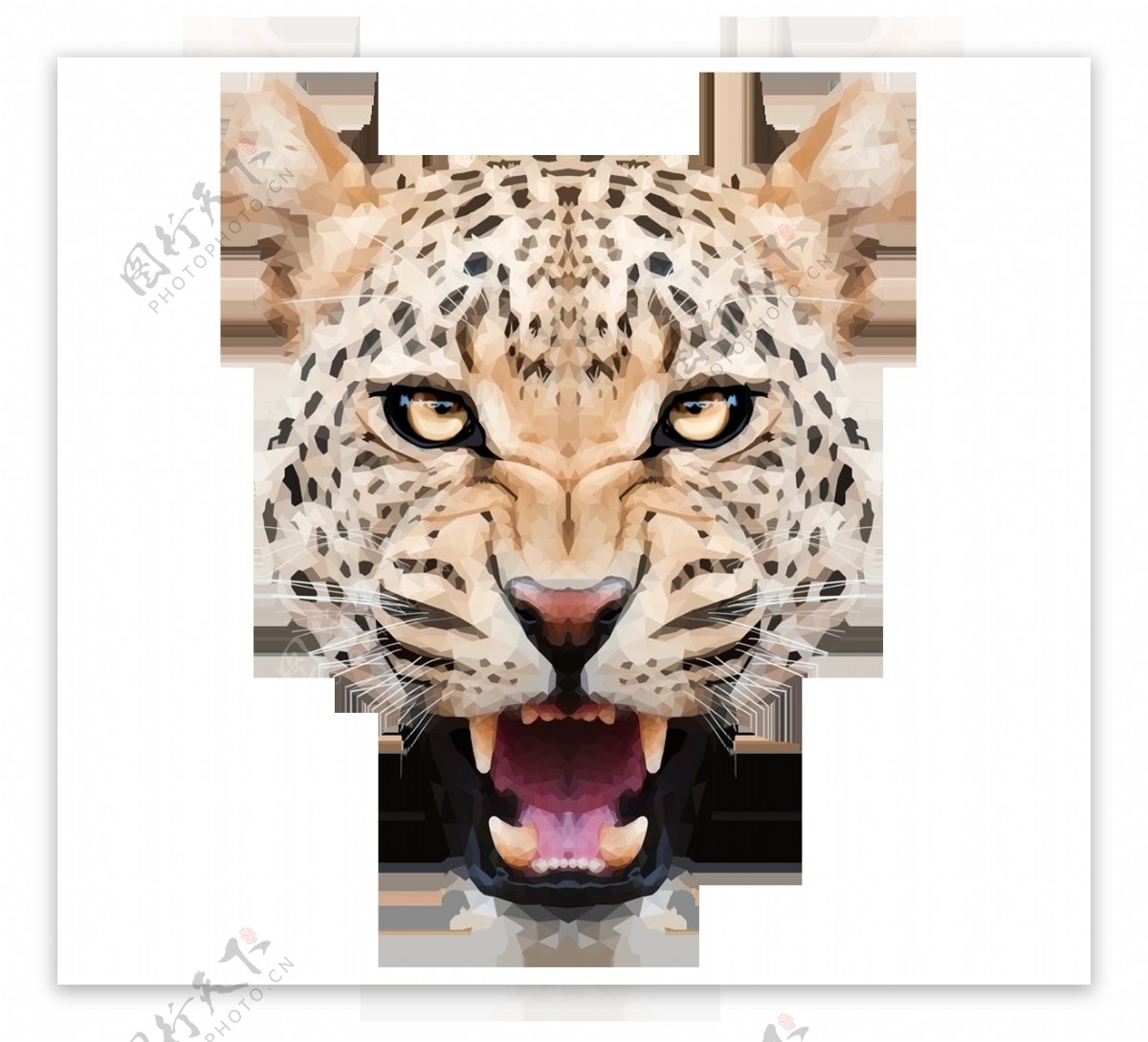 呲牙威猛的美洲豹免抠png透明图层素材