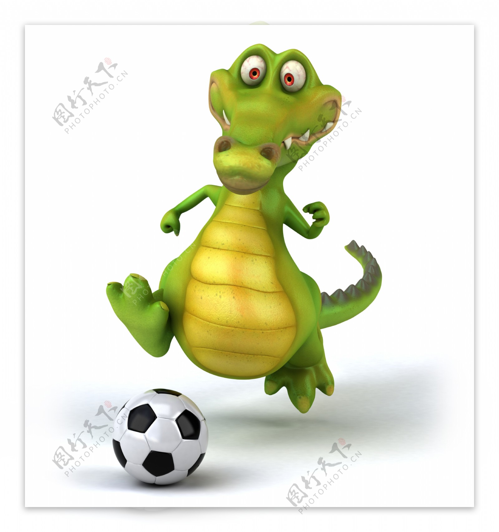 踢足球的卡通恐龙图片
