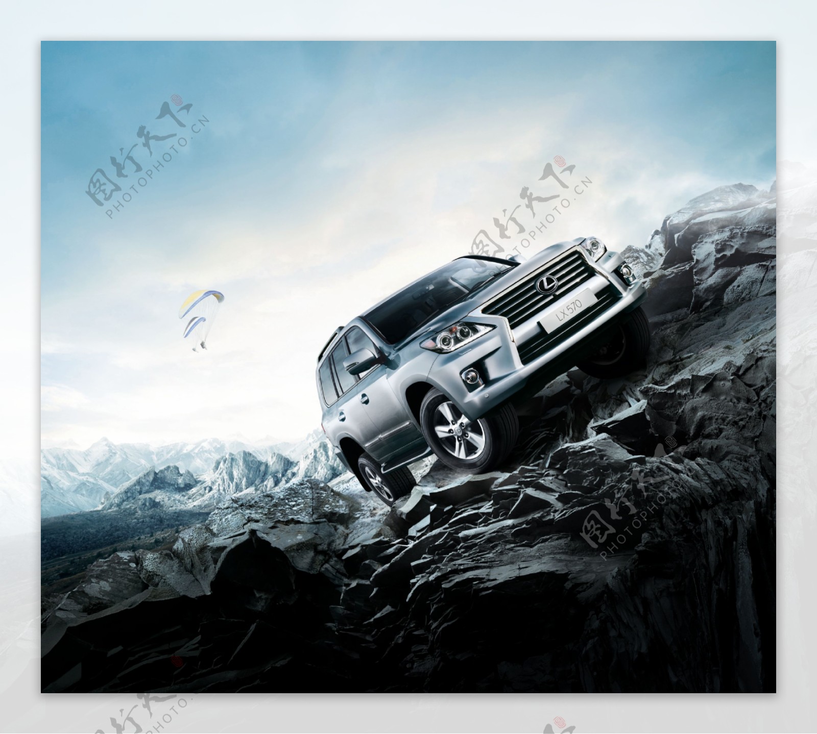 雷克萨斯lx570越野汽车广告设计图片素材