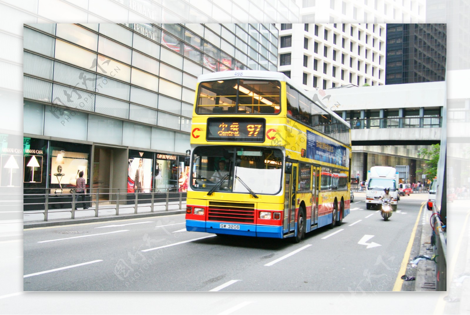 广州双层巴士公交摄影图片下载