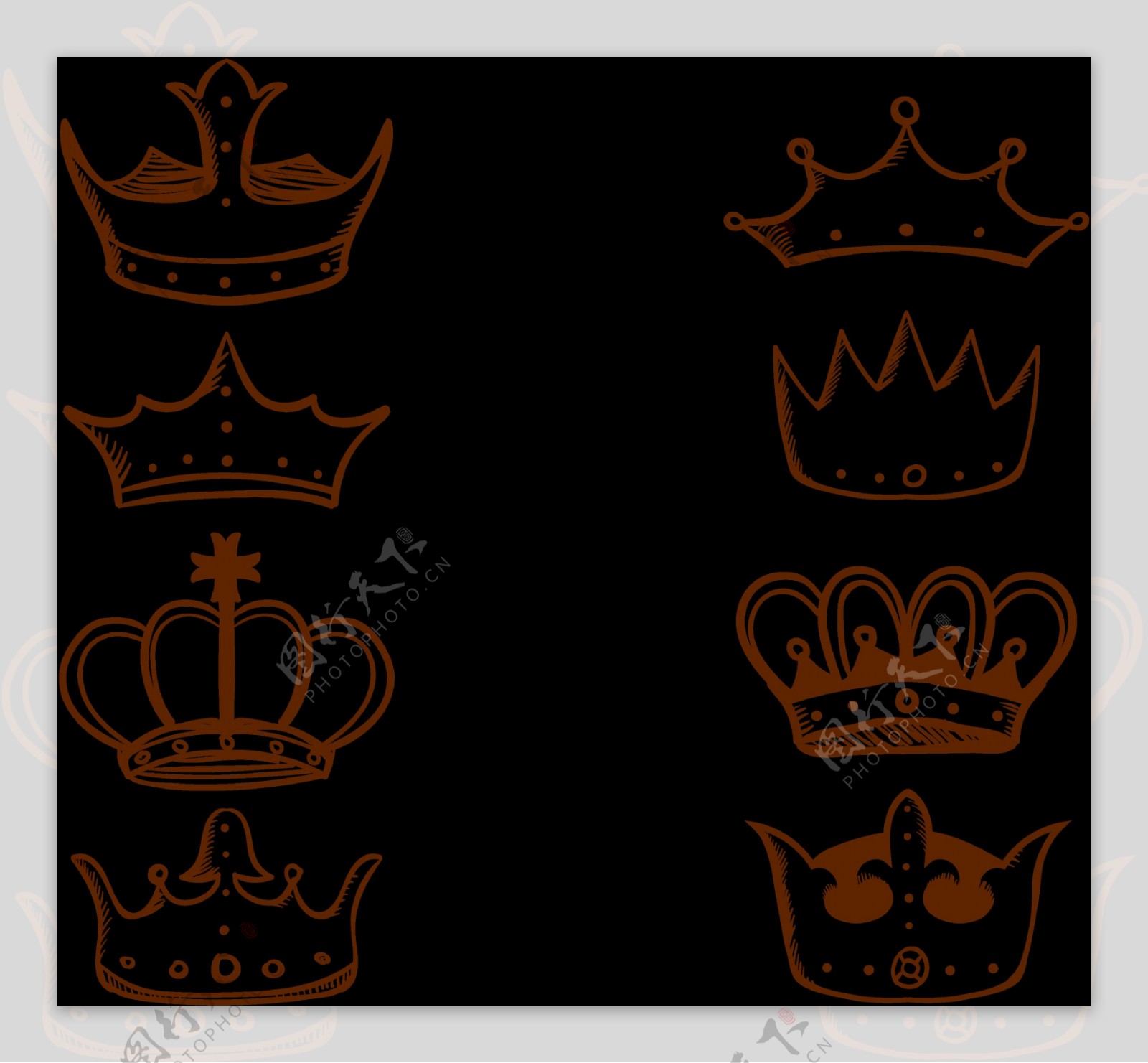 手绘皇冠图标免抠png透明图层素材