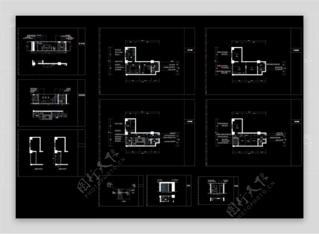 私人住宅装修图CAD图纸