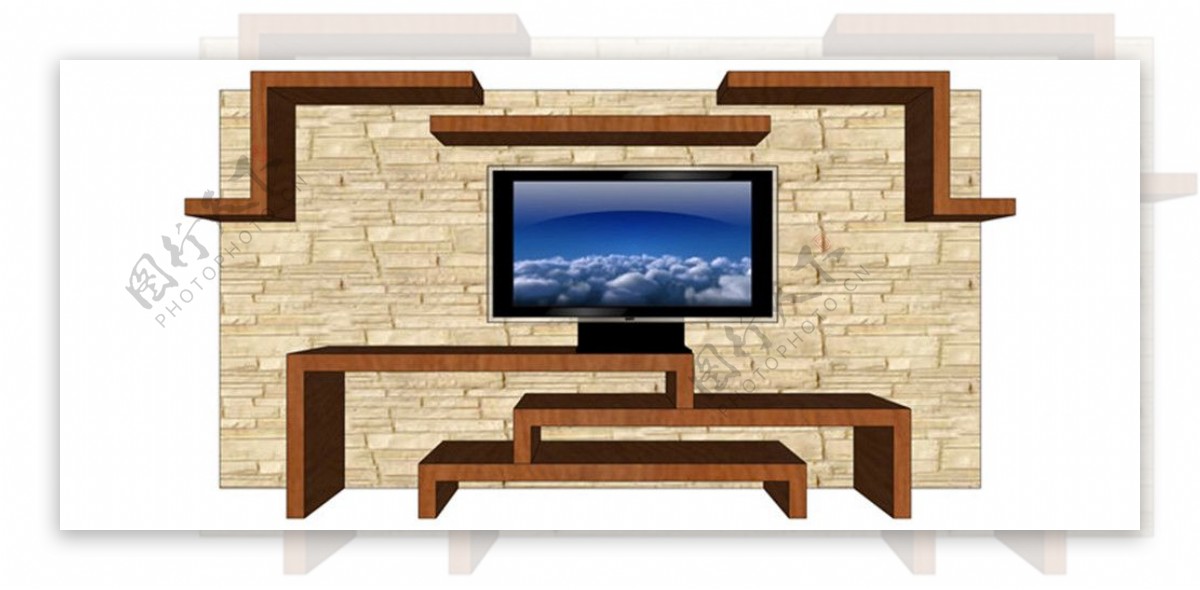 电视背景墙模型