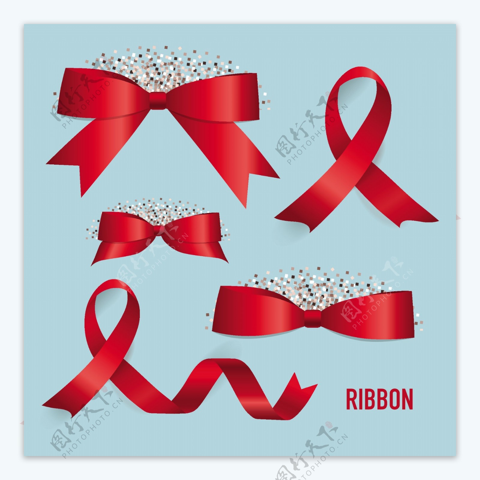 世界艾滋病日红丝带摄影图高清摄影大图-千库网