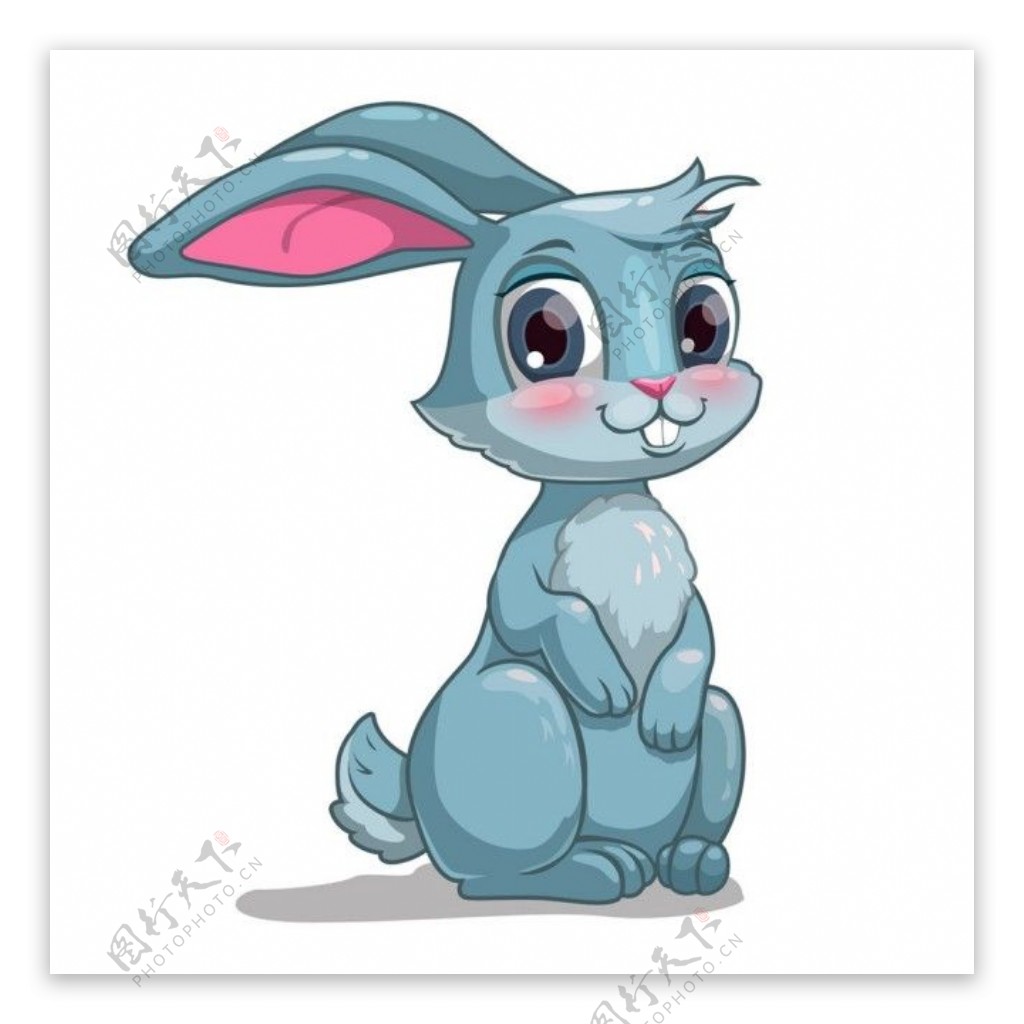 蓝色小兔子图片
