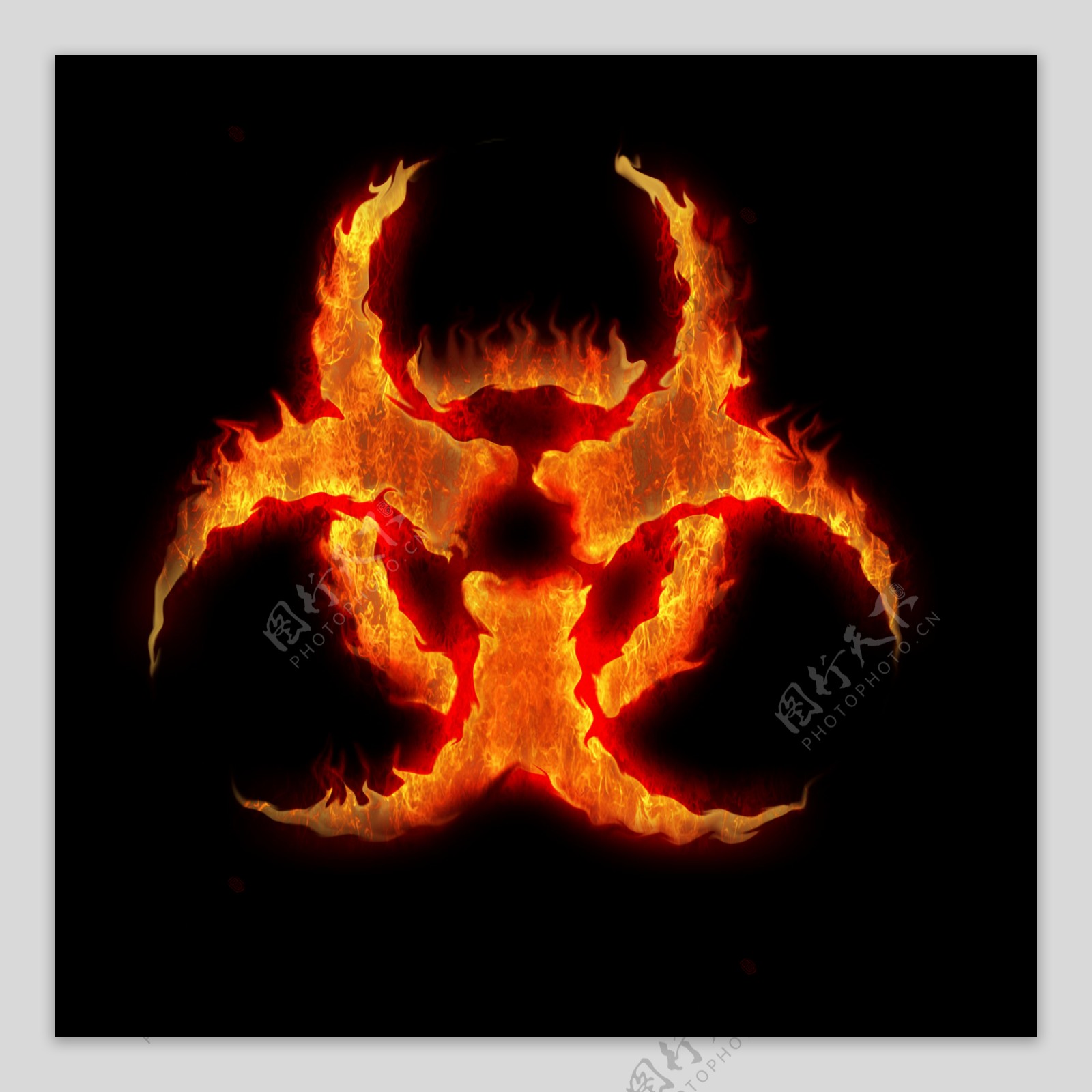 火焰生物危险标志图片