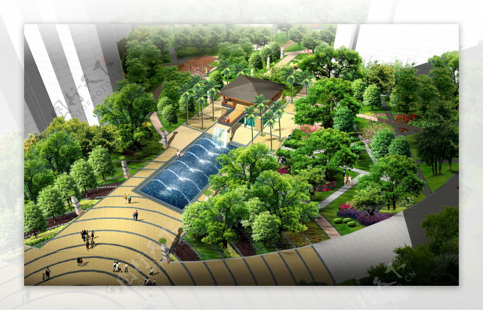 园林喷泉艺术设计图片