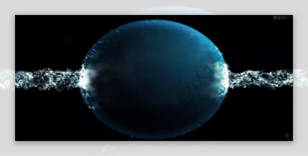 蓝色星球粒子环绕运动实拍高清视频素材