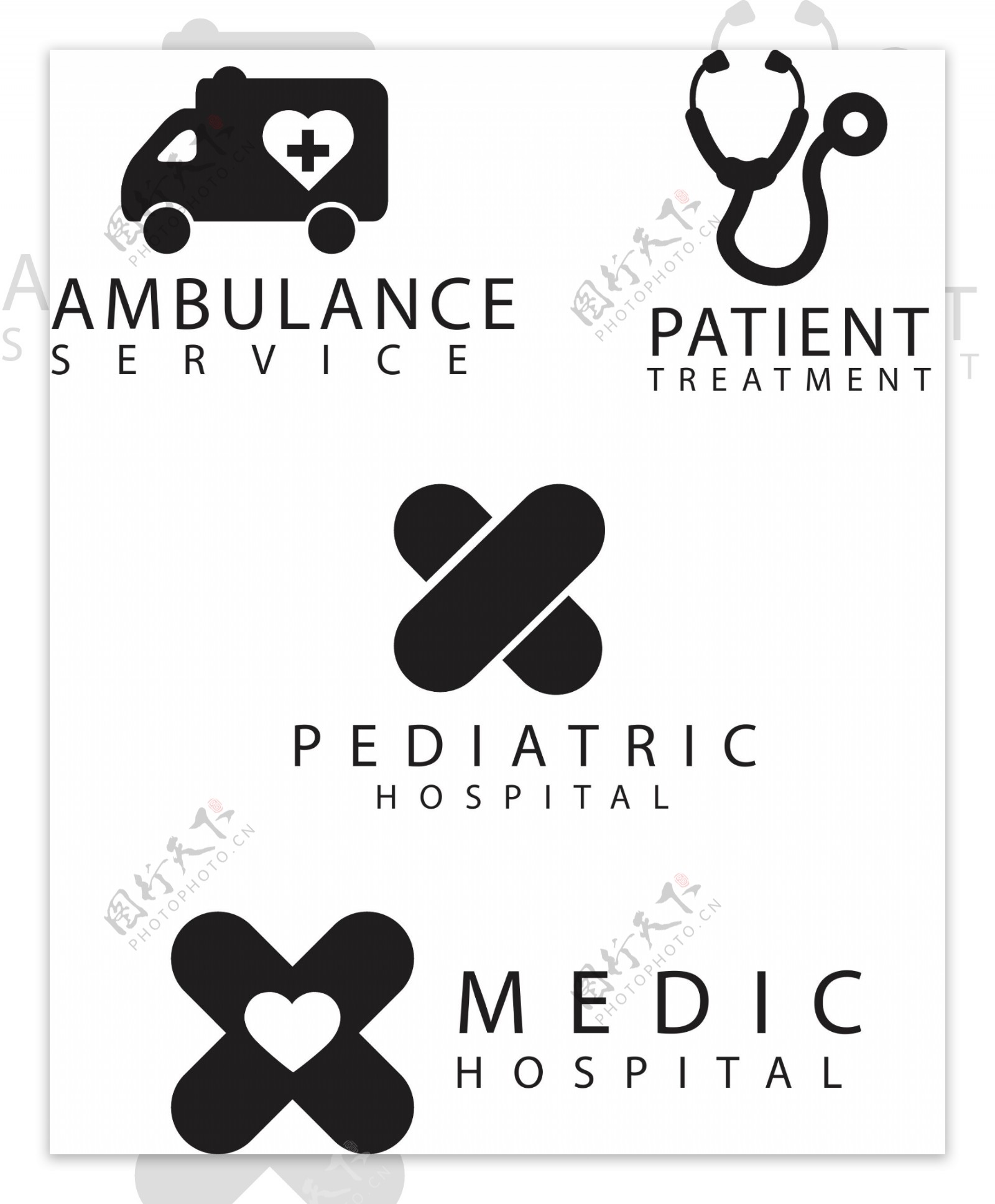 医疗医护logo创意标志标志图片