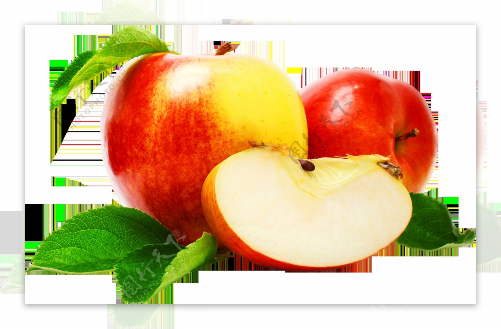 漂亮彩色苹果图片免抠png透明图层素材